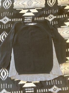 Aritzia Black Sweater with Gray Side Panels